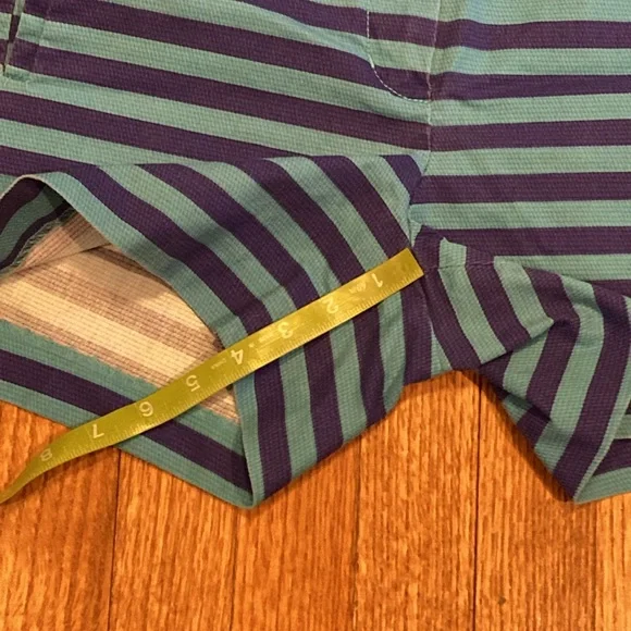 J. Crew Striped Blue and Green Shorts Size 6 - Picture 6 of 11